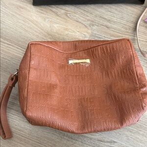 Steve Madden Embossed Tan Wristlet